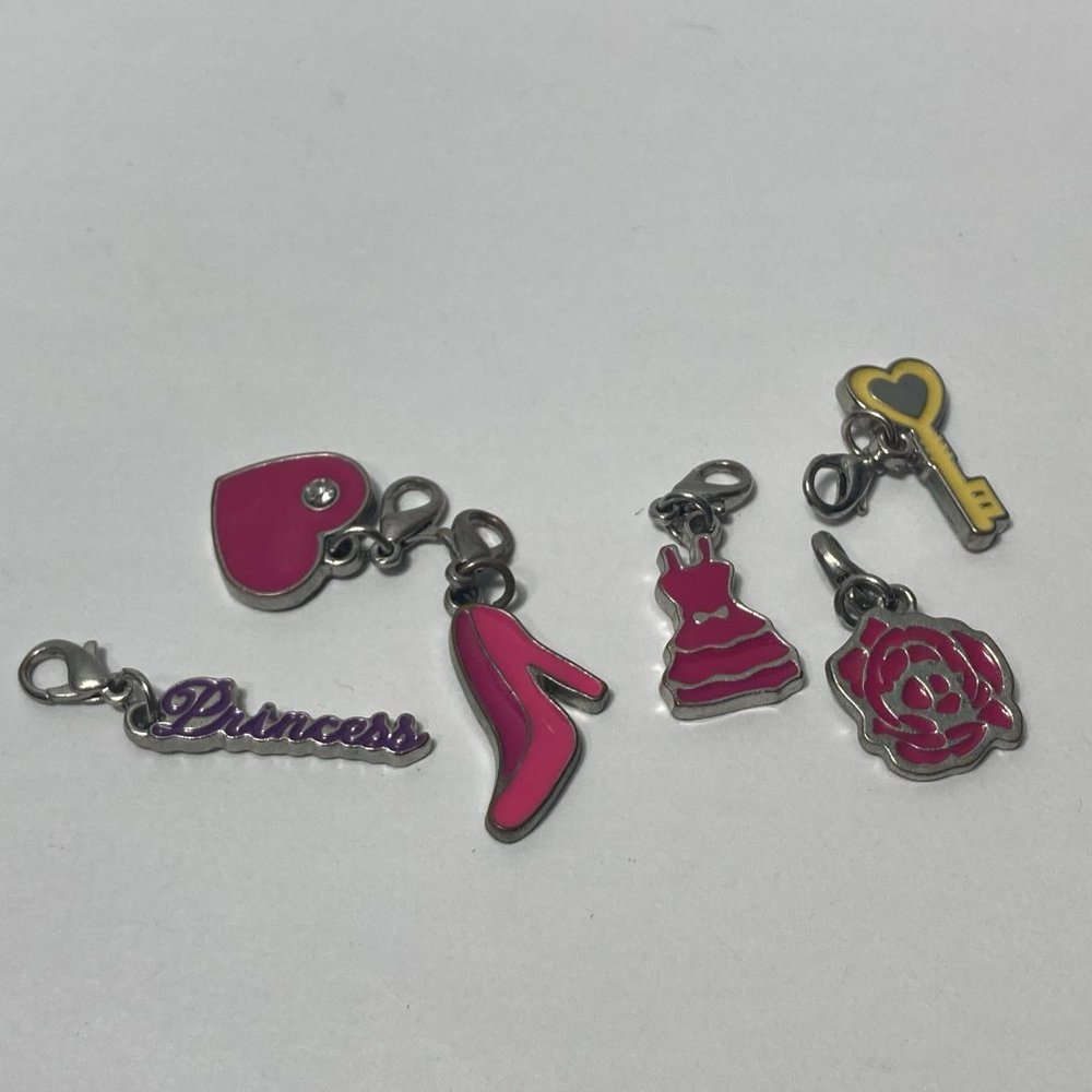 Key Shoe Heart Dress Princess Charms for Bracelets